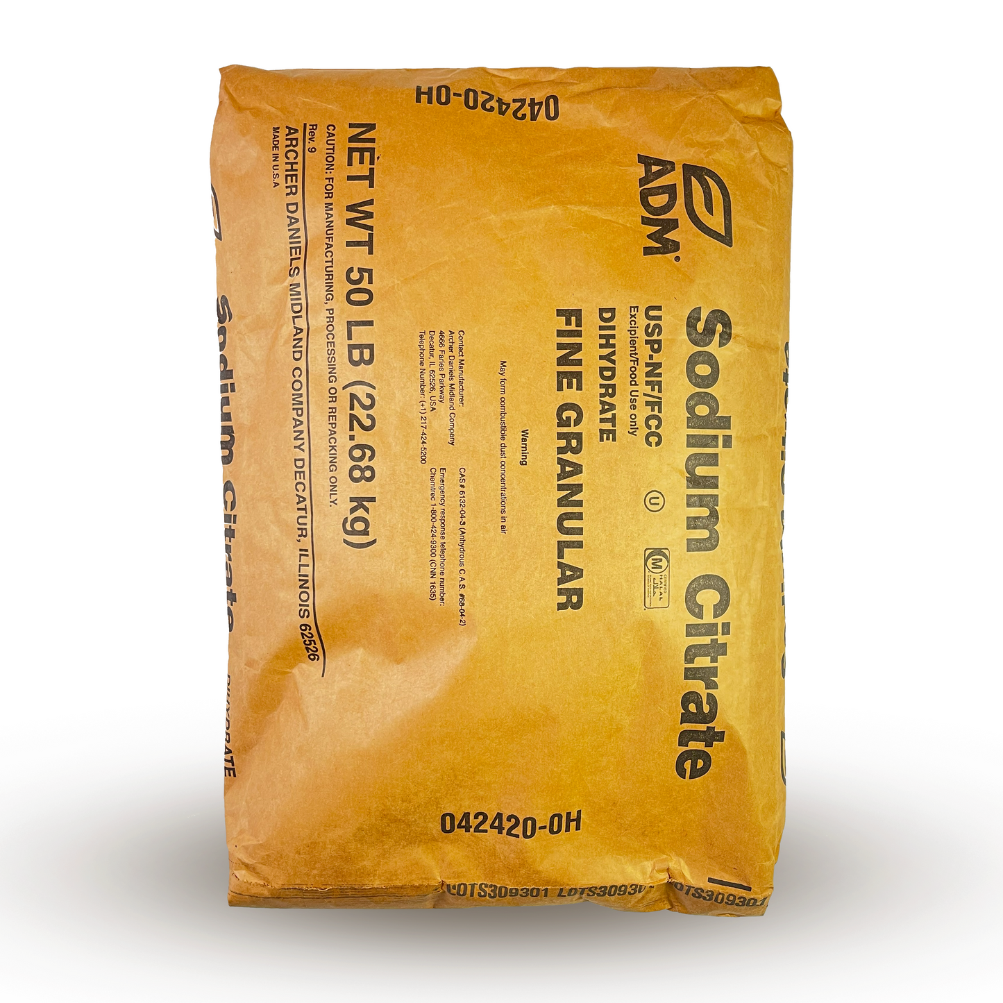 Sodium Citrate Dihydrate – Food Grade Emulsifier & pH Buffer (1 lb / 5-Pack / 50 lb Bulk)