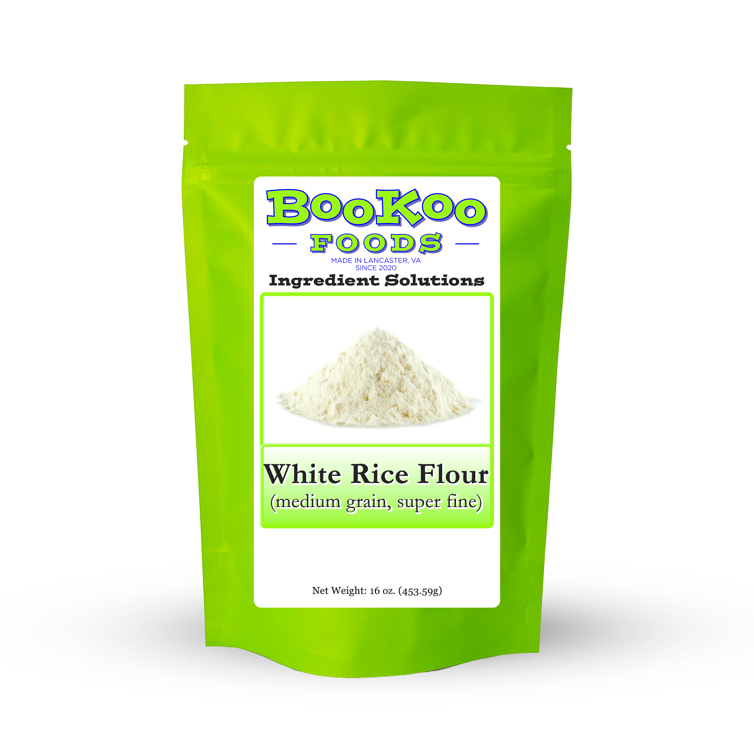 Superfine White Rice Flour  Medium Grind | BooKoo Foods | Gluten-Free 1 lb  to 50 lb