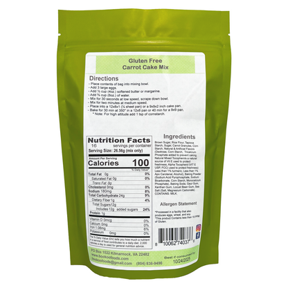 Gluten Free Carrot Cake Mix