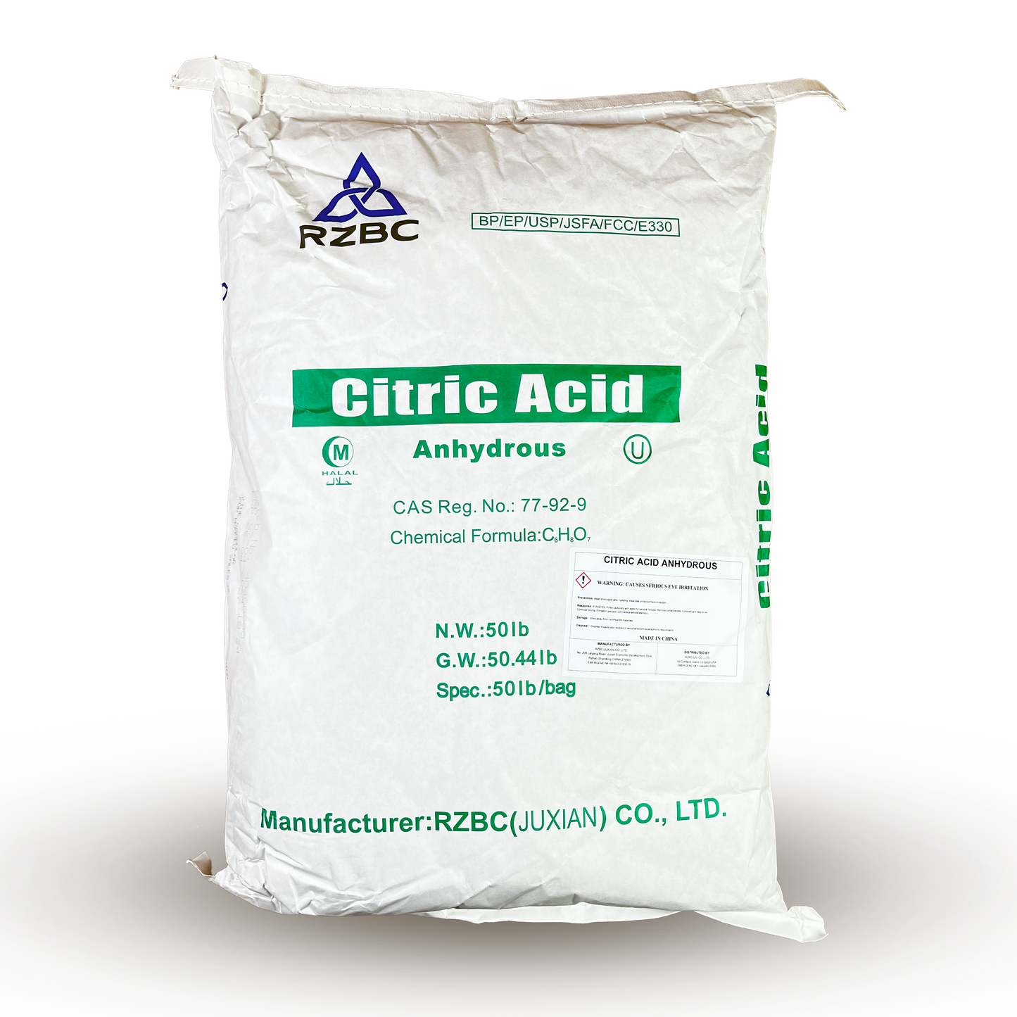 Citric Acid Anhydrous – Food Grade (1 lb / 5-Pack / 50 lb Bulk)