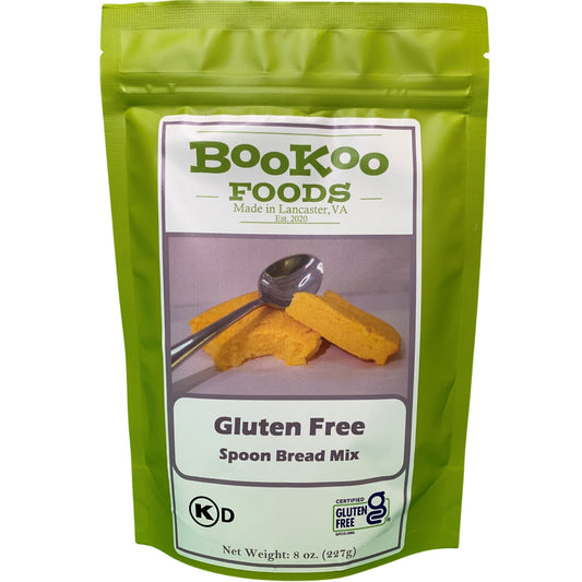 Traditional spoon bread mix. Our gluten free spoon bread mix is a delicious moist side for any great dinner. Buy gluten free spoon bread mix here with BooKoo Foods. Visit https://bookoofoods.com to try our variety of delicious gluten free mixes.